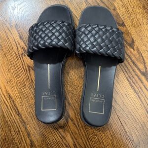 Dolce Vita Black Braided Slide Sandals